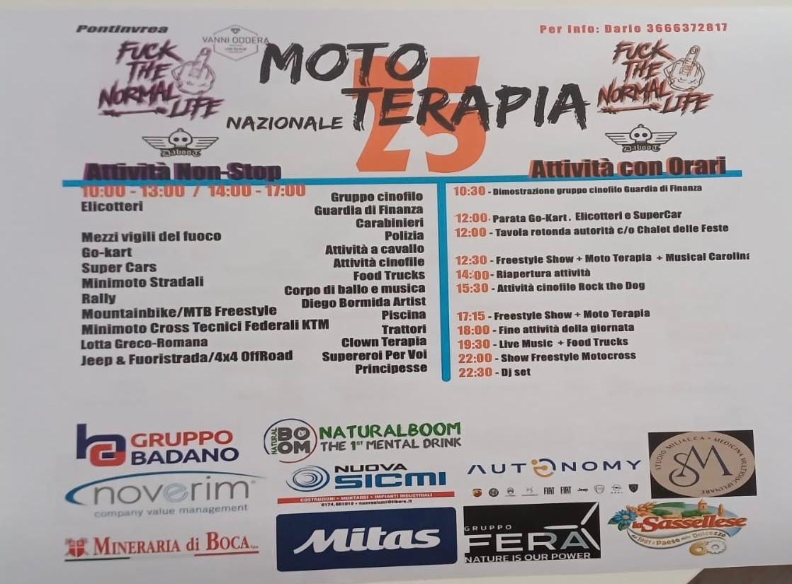 Programma attività Mototerapia Nazionale 2025